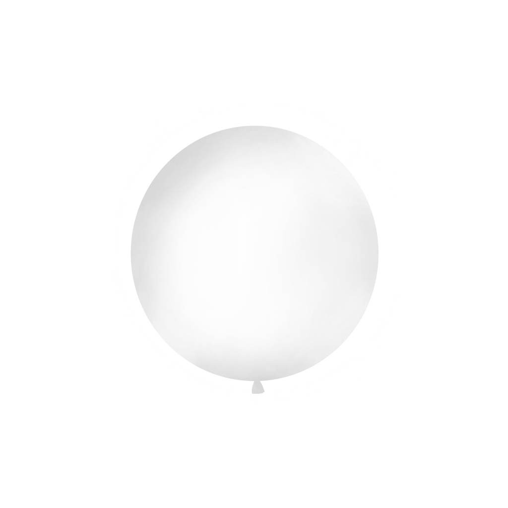 Balon Imens Alb Pastelat 1m