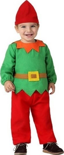 Costum Elful lui Mos Craciun bebelusi 0-6 luni