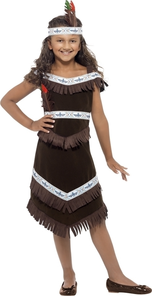 Costum Nativ American fetite 7-9 ani