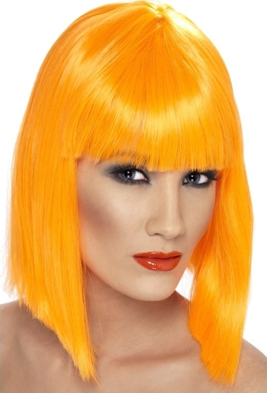 Peruca Glam portocaliu neon