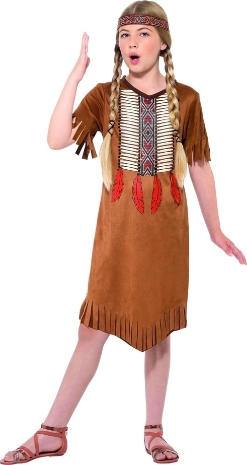 Costum Indian Nativ American fetite 4-6 ani