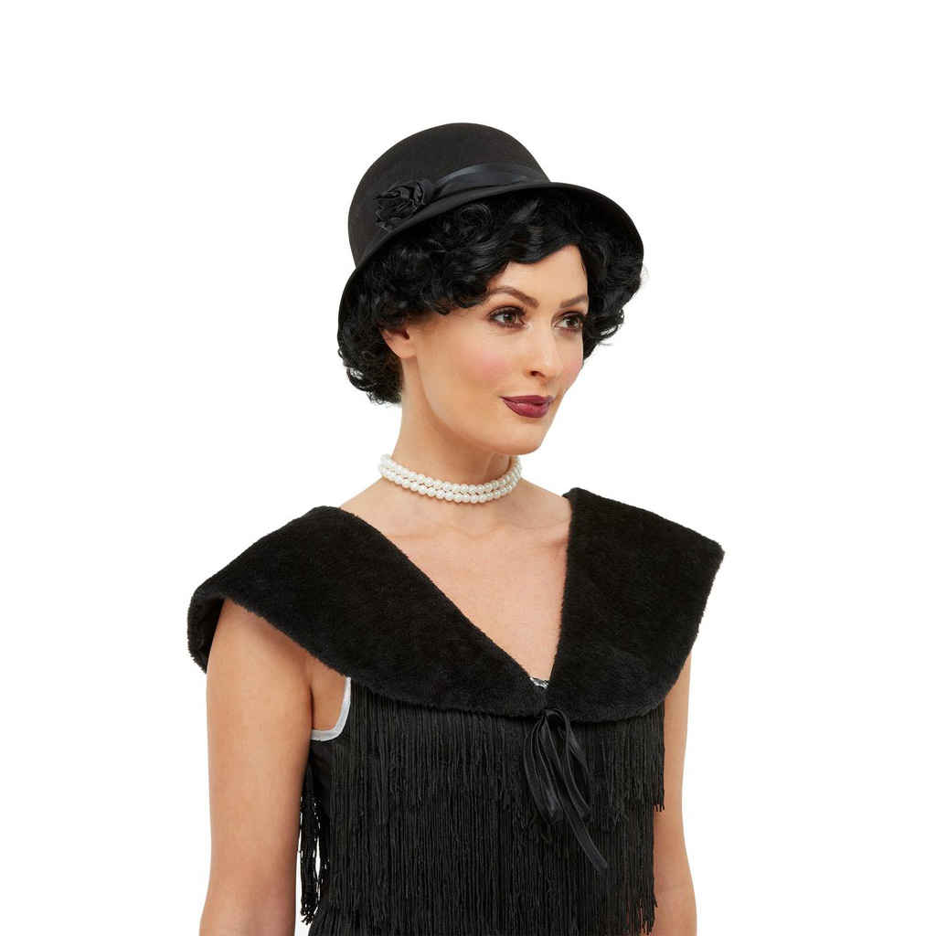 Accesorii Carnaval - Set Palarie si Guler Anii 20, Negru, Carnaval24