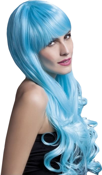 Peruca Emily albastra, Nr. 1, Carnaval24