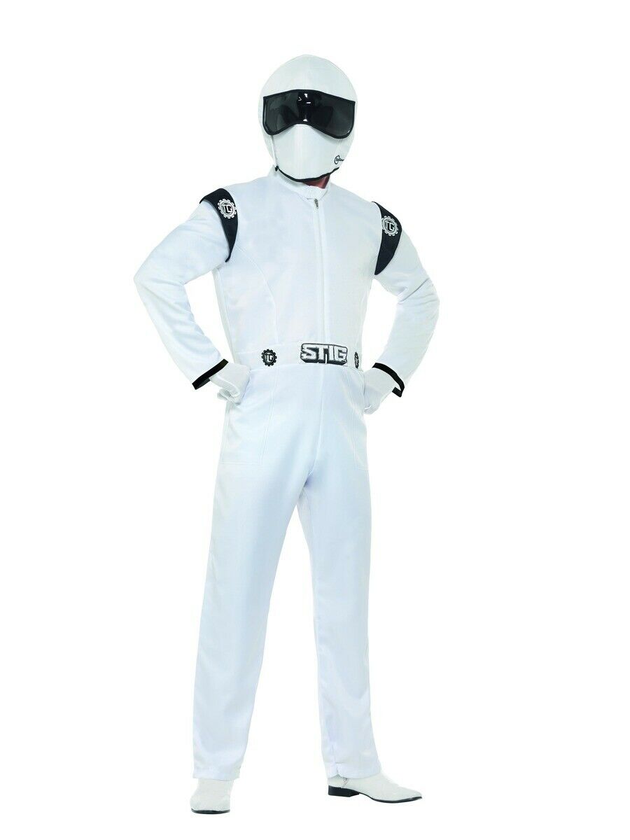 Costumatie The Stig Top Gear Adulti M, Alb, Nr. 2, Carnaval24