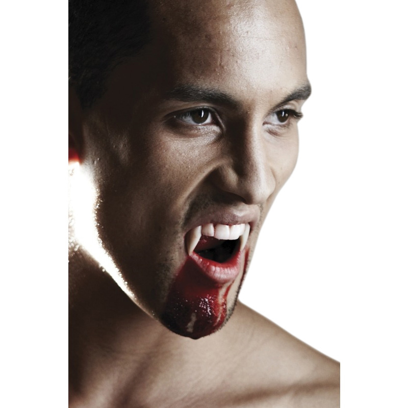 Dinti colti vampir lungi Sabre Fangs si kit de fixare, Nr. 1, Carnaval24