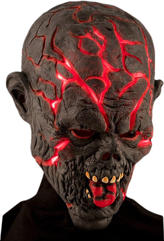 Masca Zombi Vulcan cu lumini, Nr. 1, Carnaval24
