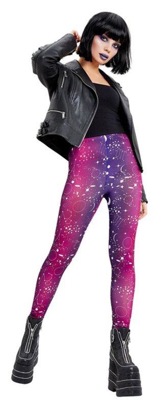 Accesorii Carnaval - Colanti Galactic Print Mov S, Carnaval24