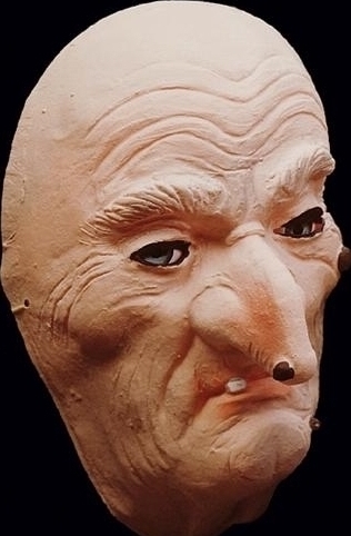 Masca de Vrajitor cu negi din cauciuc pentru Adulti, Nr. 2, Carnaval24