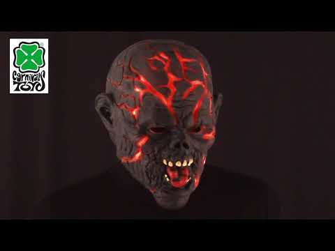 Masca Zombi Vulcan cu lumini, Nr. 3, Carnaval24