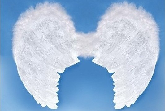 Pereche Aripi Inger Albe 80x60cm, Nr. 2, Carnaval24