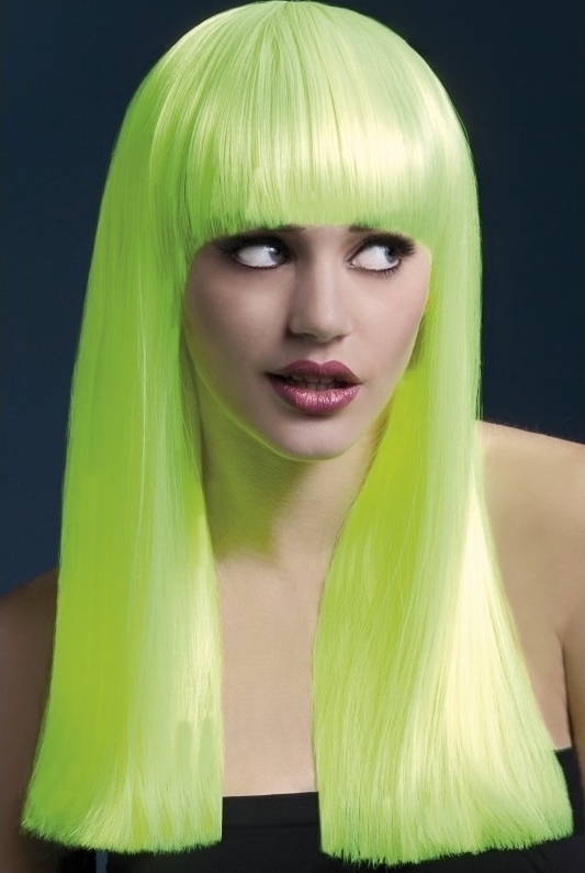 Peruca Alexia Galben Neon, Nr. 2, Carnaval24