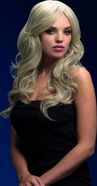 Peruca profesionala Nicole blond platinat, Nr. 1, Carnaval24